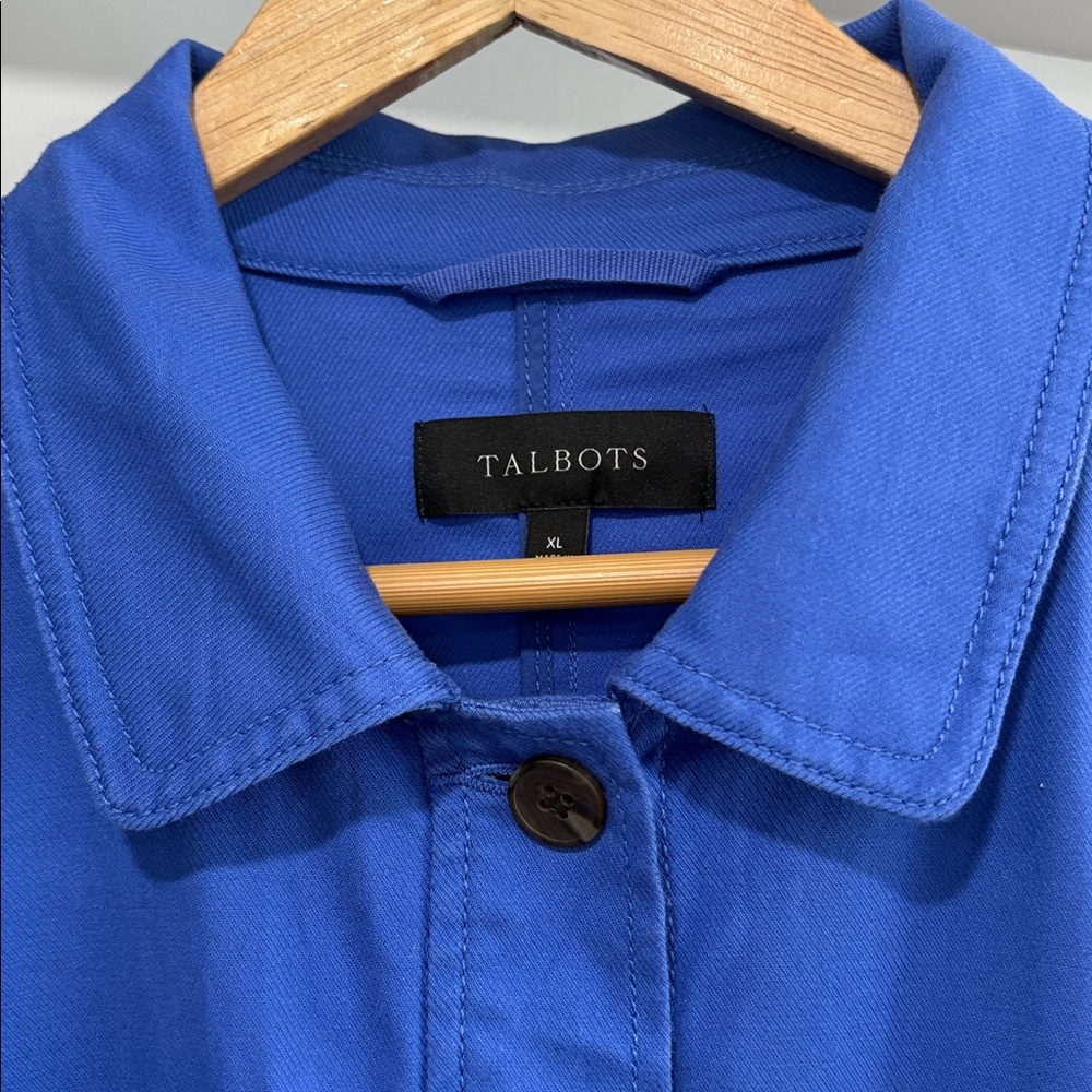Talbots Blue Casual Button Down Jacket, Size XL - image 3